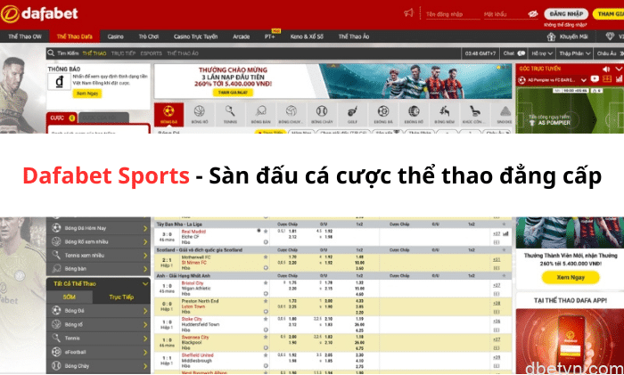 Dafabet Sports Chinh phục sàn đấu cá cược thể thao đẳng cấp