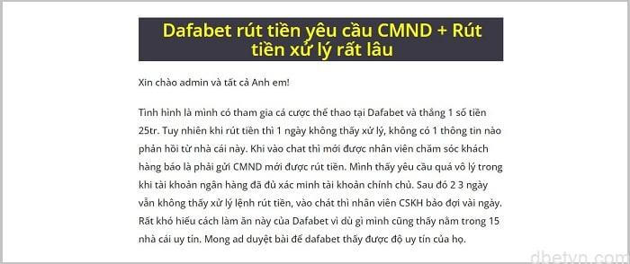 Nhà cái Dafabet lừa đảo có đúng không? Sự thật là gì? 3